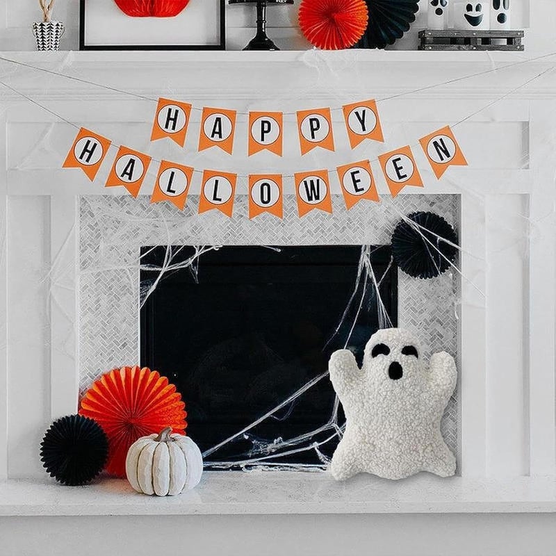 Chilifuli Cute Ghost Pillow, Ghost Shaped Plush Pillow, Halloween Throw Pillows Decorative Spooky Pillows, Halloween Ghost Pillow, Ghost Stuffed Animal for Sofa Bed Couch Holiday Party Children Gift-15.7 in - Image 3